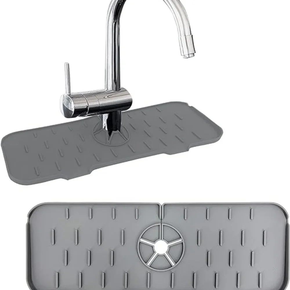 Silicone Sink/Faucet Water Catcher Mat, Kitchen Faucet Sink Splash Guard NEW - Picture 4 of 8